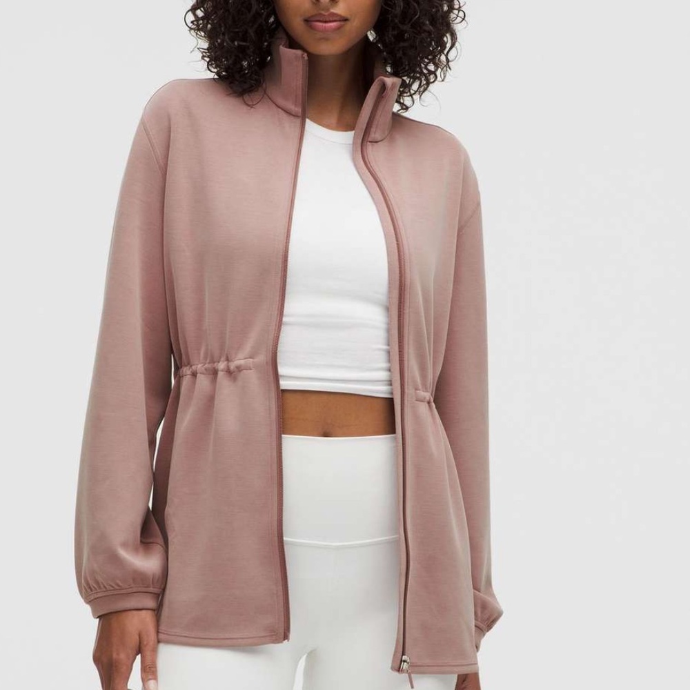 NWT Lululemon Softstreme Cinch-waist Full-zip Jacket Twilight Rose - S